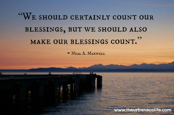 We should certainly count our blessings