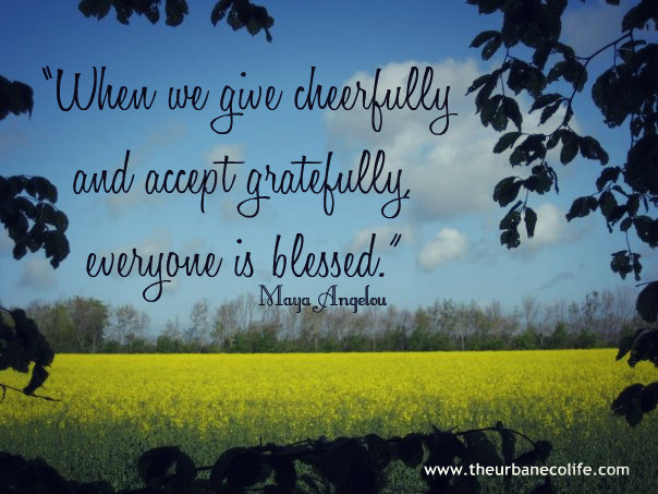 When we give cheerfully