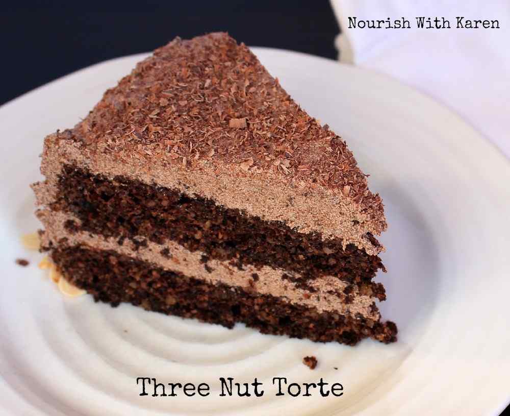 Three Nut Chocolate Torte - Nourish with Karen